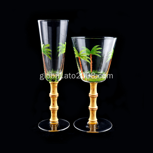 Stem Wine Glass Palm trees wine glass set Factory